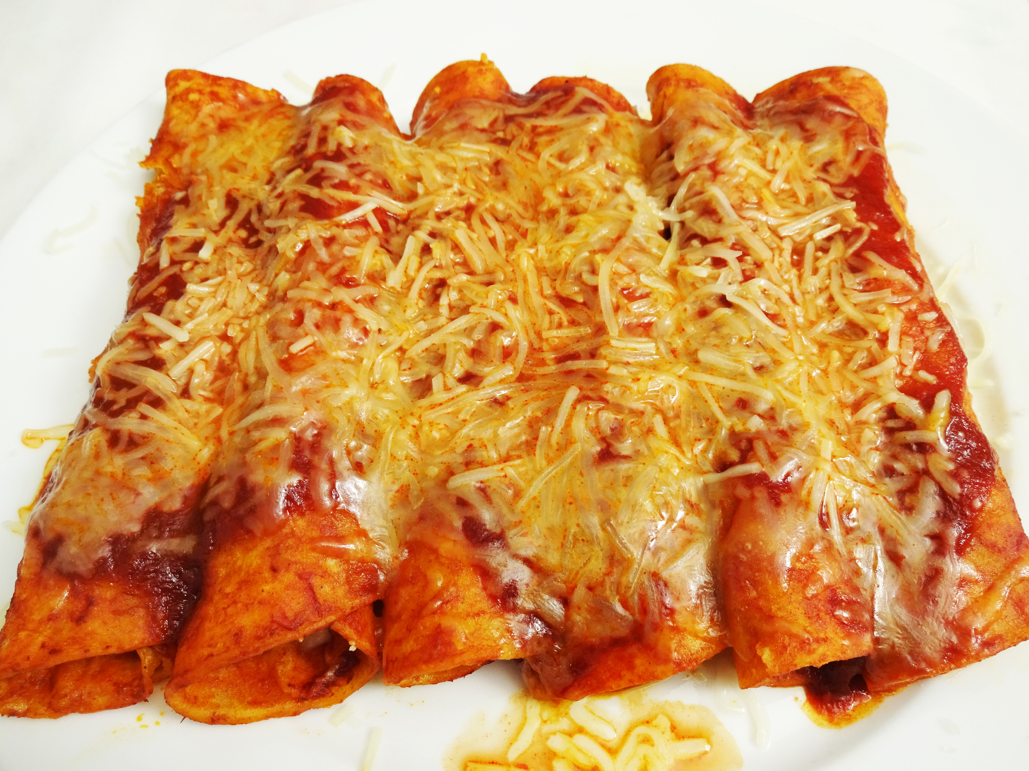 plate of cheese enchiladas