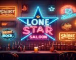 Neon Bar Sign in Lonestar Saloon