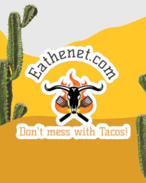 Eathenet.com bubble free sticker in desert setting