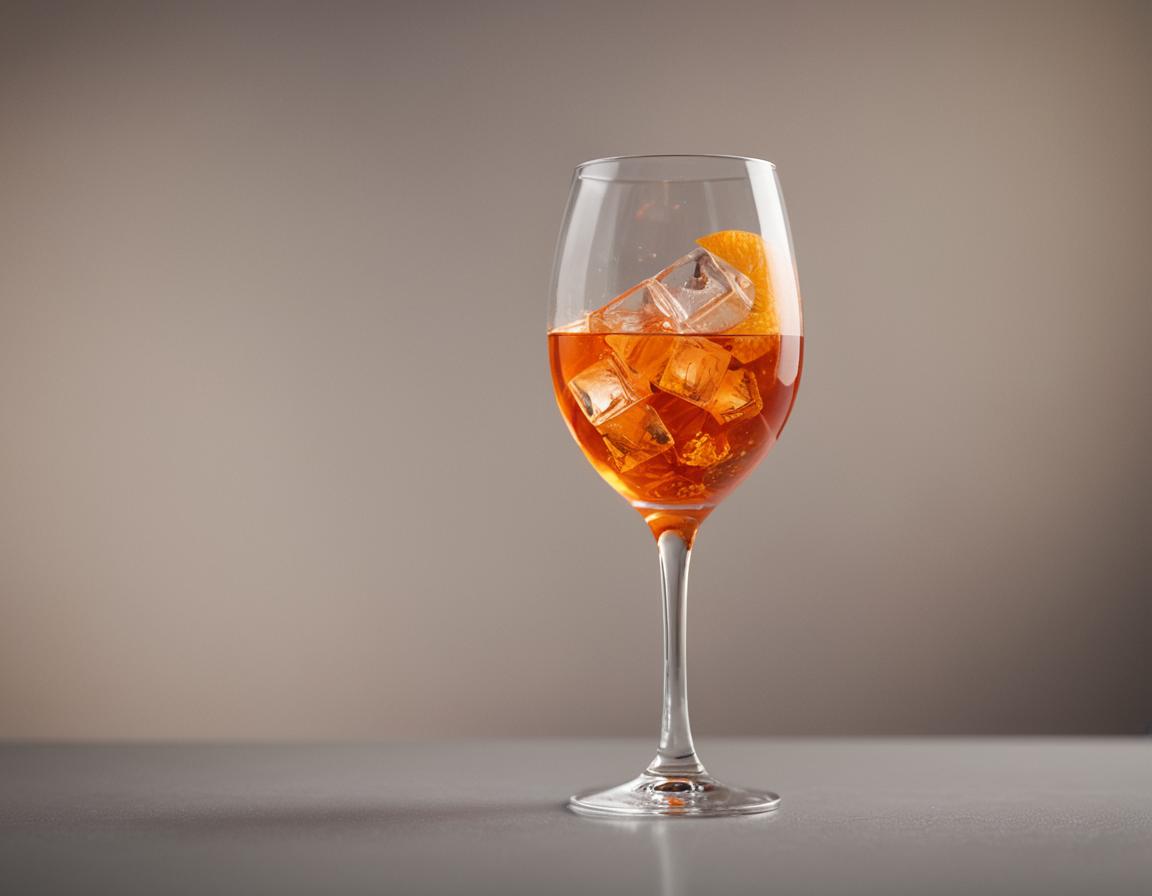 Aperol Spritz in Crystal Wine Glass