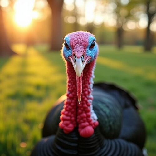 Wild turkey in forest meadow profile picture