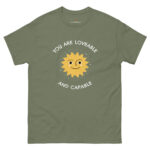 You Are Lovable and Capable positive inspirational gift tee