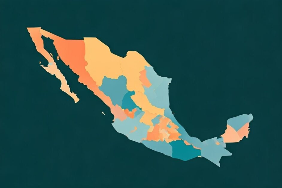 Map of Mexico Illustration