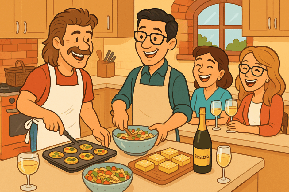 Mullethead and Millie, Hambone and Hillary cook for mothers day picnic