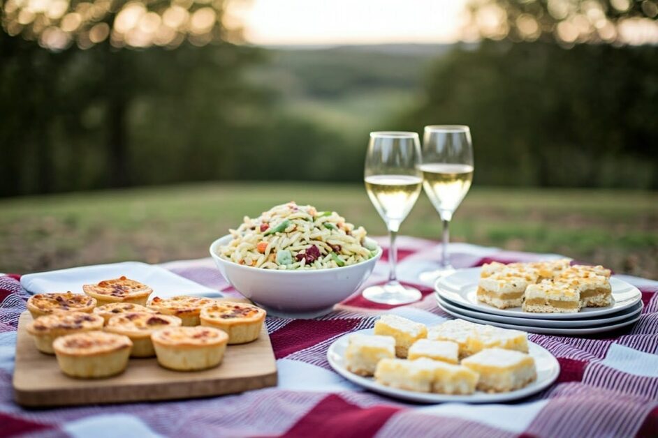 Mother's Day picnic spread in the Hill Country of Texas