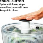 Oxo salad spinner one touch button demo