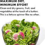 Oxo salad spinner with lettuce, veggies and fruit